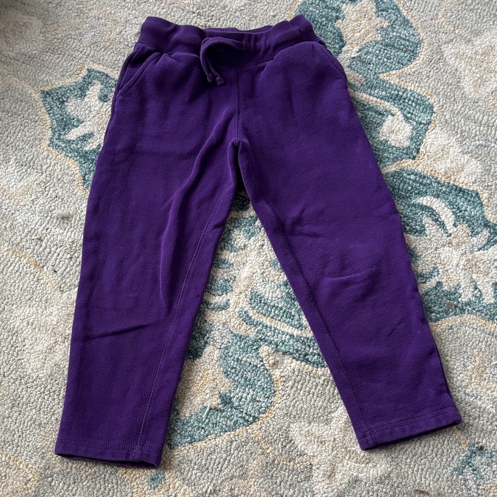 Primary Purple Fleece Joggers for Kids